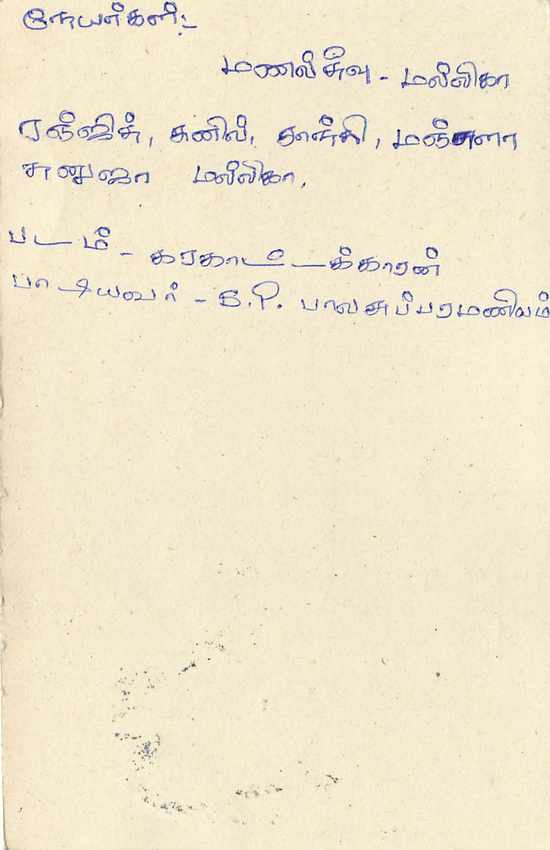 Sri Lanka — Ansichtskarte mit 75-Cent-Stempel — Verlag Sri Lanka Post — Rückseite