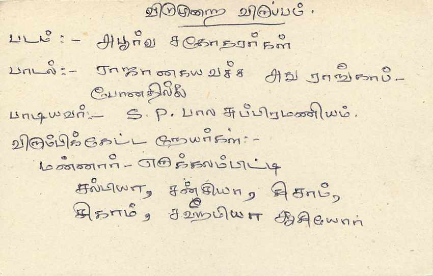 Sri Lanka — Karte mit 75-Cent-Stempel — Verlag Sri Lanka Post — Rückseite