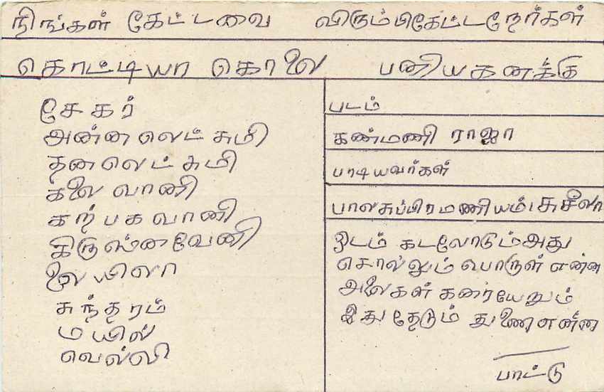 Sri Lanka — carte postale avec timbre et cachet postal — éditeur inconnu — Verso
