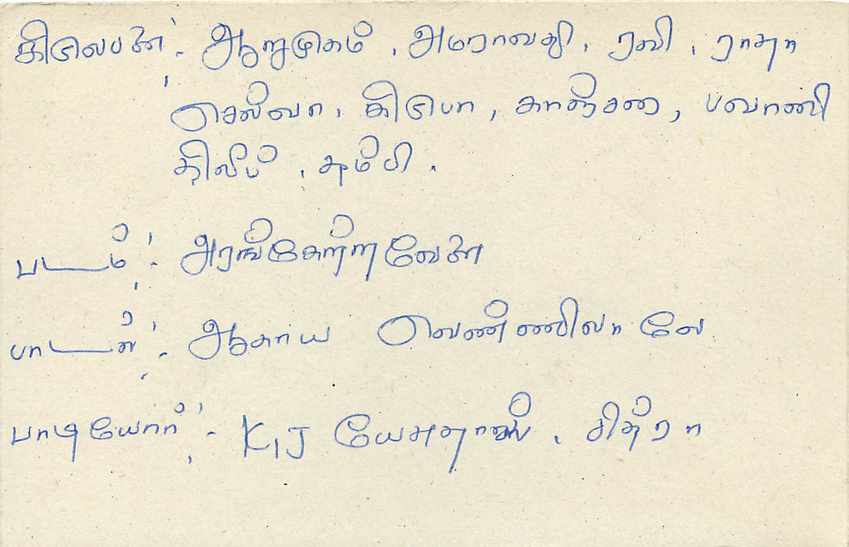 Sri Lanka — Ansichtskarte mit 75-Cent-Stempel — Verleger unbekannt — Rückseite