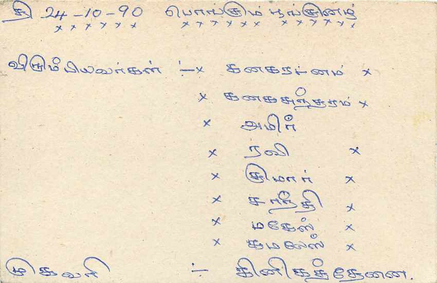 Sri Lanka — Karte mit 75-Cent-Stempel — Verleger Sri Lanka Post — Rückseite