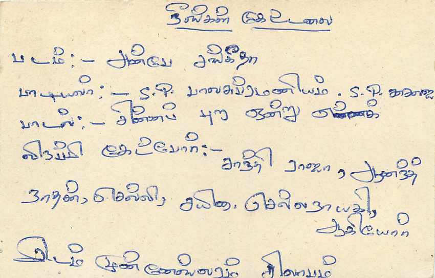 Sri Lanka — carte postale avec timbre de 75 cents et texte en tamoul — éditeur Sri Lanka Post — Rückseite