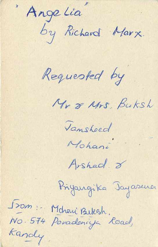 Sri Lanka — Ansichtskarte mit 75-Cent-Stempel — Verlag Sri Lanka Post — Rückseite