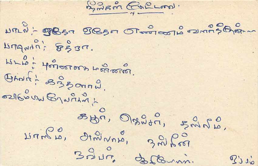 Sri Lanka — Ansichtskarte mit 75-Cent-Stempel — unbekannter Verlag — Rückseite