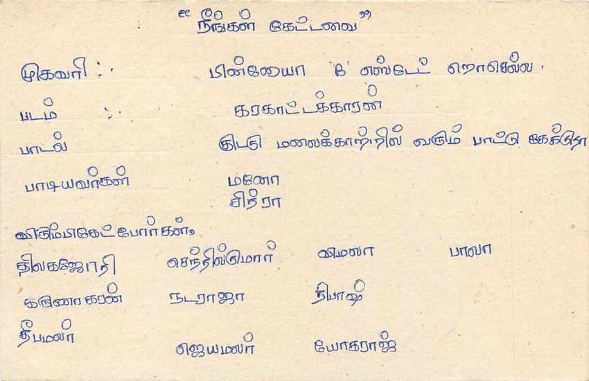 Sri Lanka — Ansichtskarte mit 75-Cent-Stempel — unbekannter Verlag — Rückseite