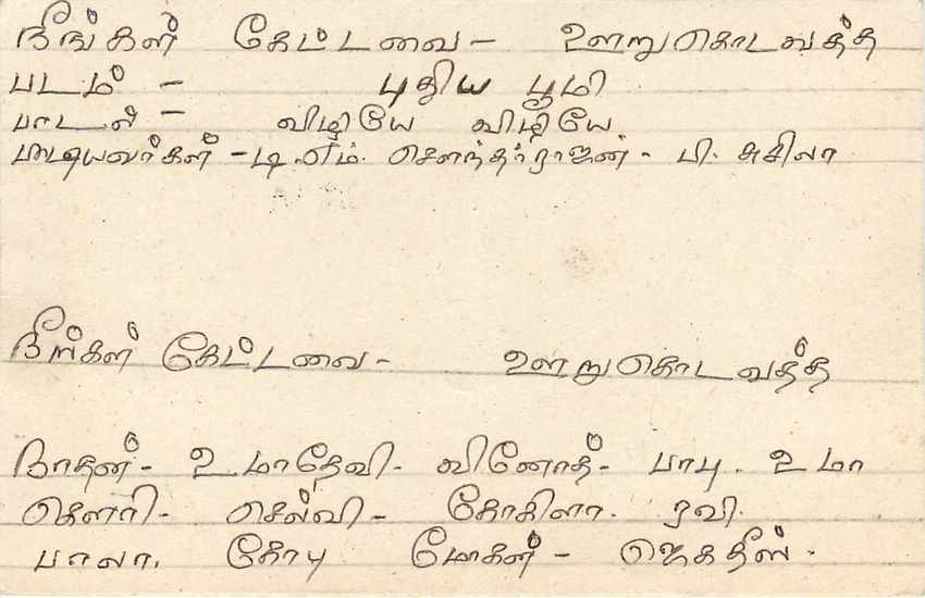 Sri Lanka — carte postale avec timbre 75 cents — éditeur Sri Lanka Post — Rückseite