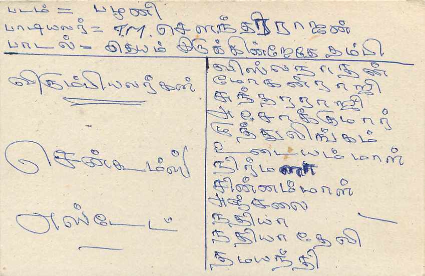 Sri Lanka — carte postale avec timbre et cachet postal — Rückseite