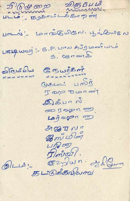 Colombo — Ansichtskarte Sri Lanka — Verlag Sri Lanka Post — Rückseite