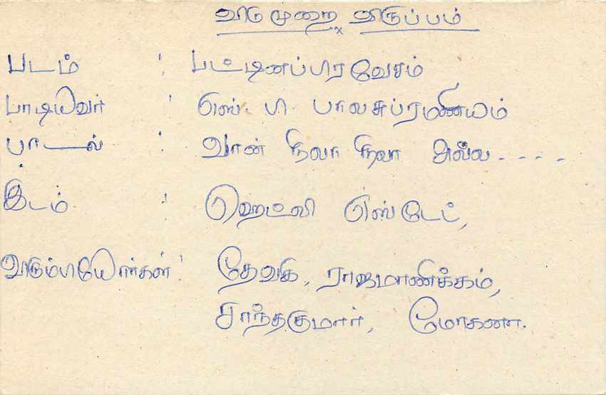 Sri Lanka — Ansichtskarte mit 75-Cent-Stempel — unbekannter Verlag — Rückseite