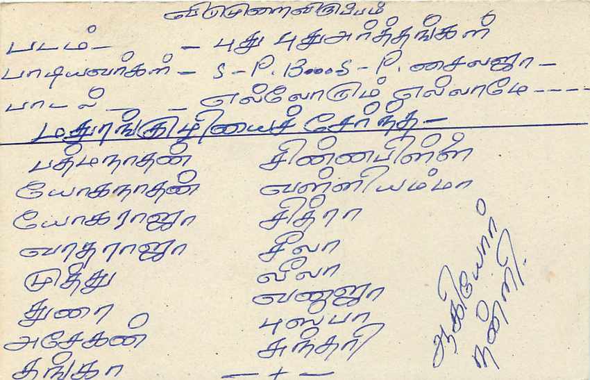 Sri Lanka — carte postale avec timbre de 75 cents — éditeur inconnu — Verso