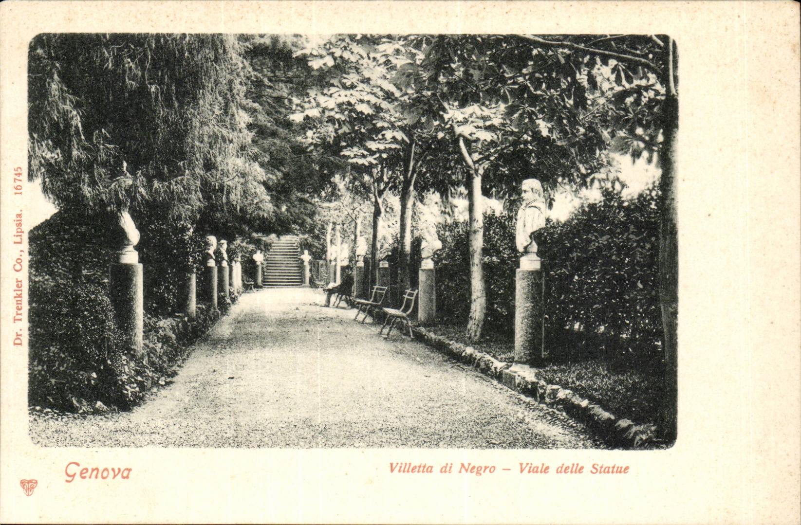 Genova-Genoa-- Villetta di Negro- Viale delle Statue-CPA