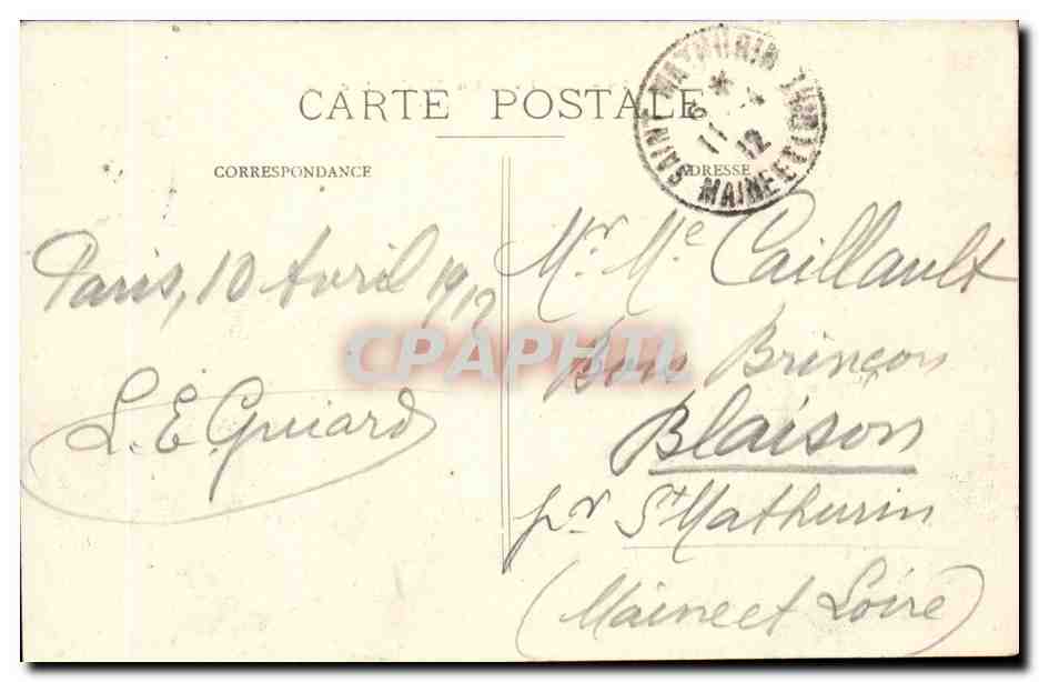 Paris- Eglise de la Madeleine-CPA — Rückseite