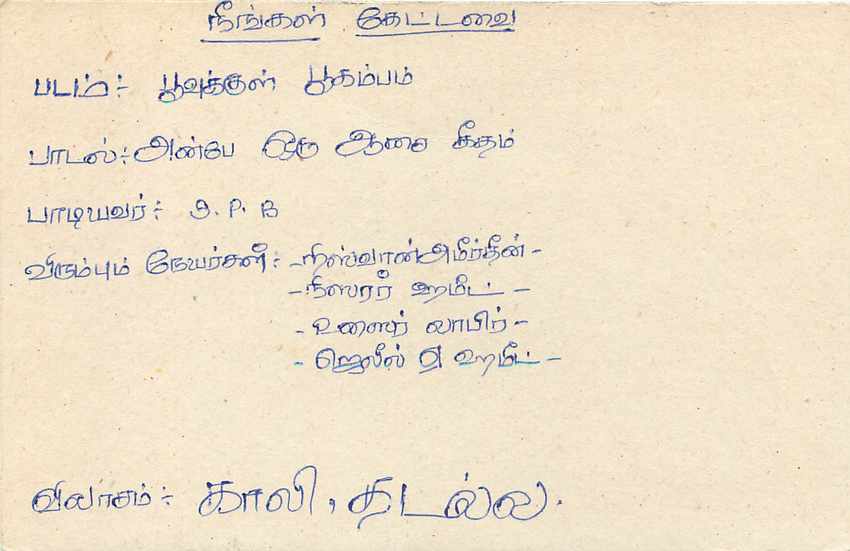 Sri Lanka — carte postale avec timbre de 75 cents — éditeur inconnu — Verso