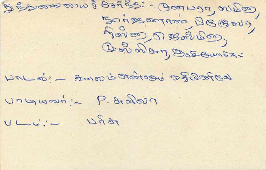 Sri Lanka — Ansichtskarte mit 9,75 Rupien-Stempel — unbekannter Verlag — Rückseite