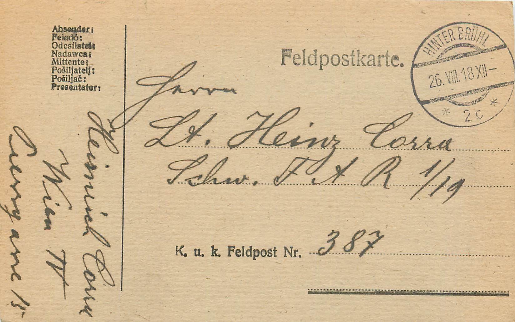 Entier Postal Postal Stationary Feldpost 431 Hinter Bruhl