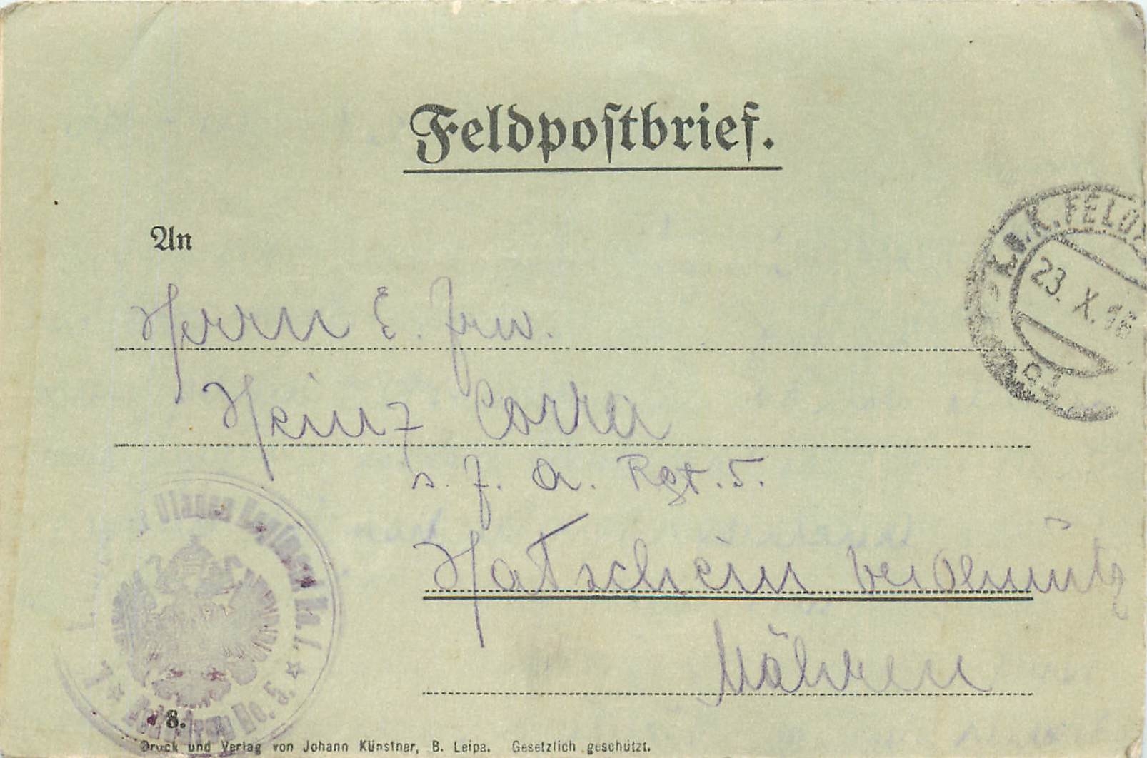 Entier Postal Postal Stationary Feldpost 