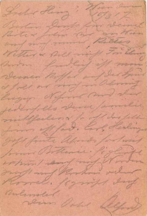 Entier Postal Postal Stationary Feldpost 431 Wien — Rückseite