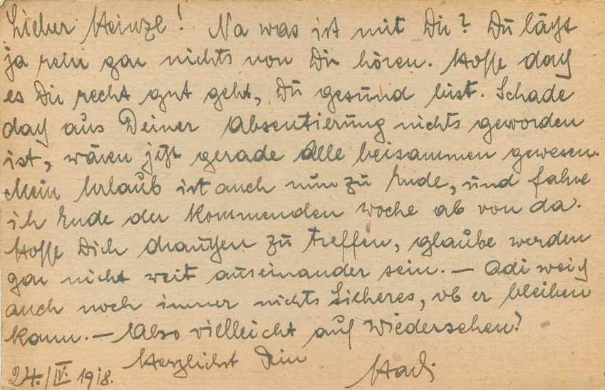Entier Postal Postal Stationary Feldpost 431 Wien — Rückseite