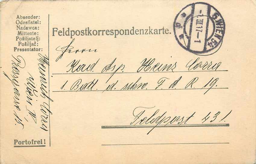 Entier Postal Postal Stationary Feldpost 431 Wien