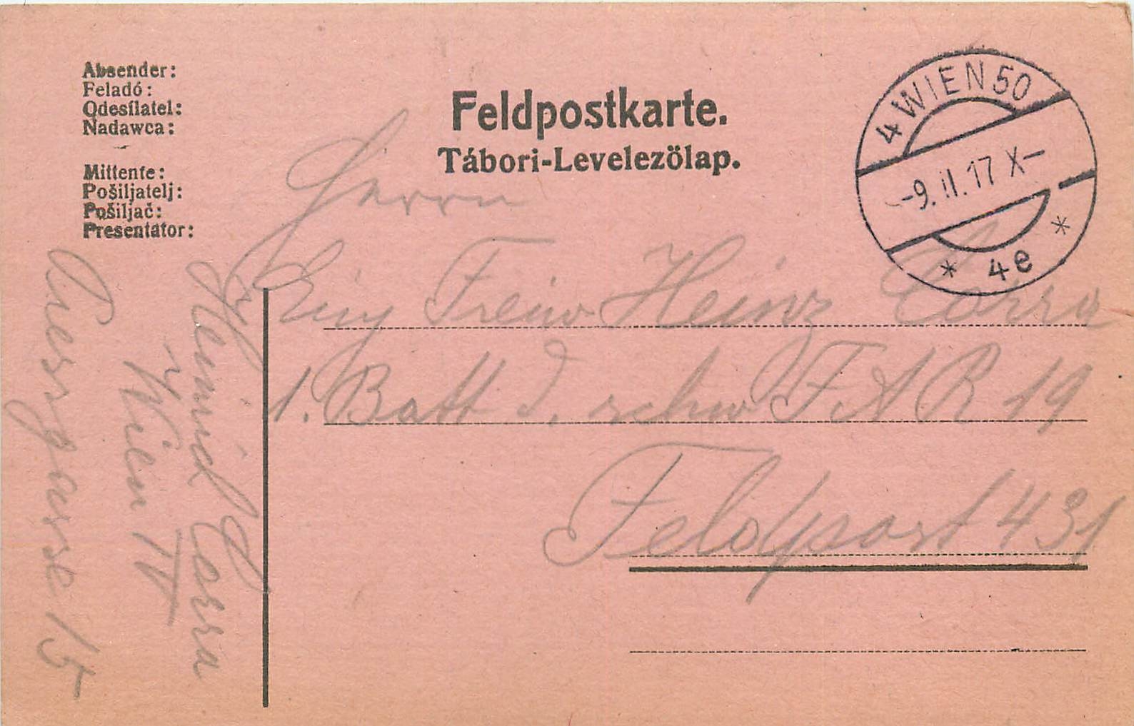 Entier Postal Postal Stationary Feldpost 431 Wien