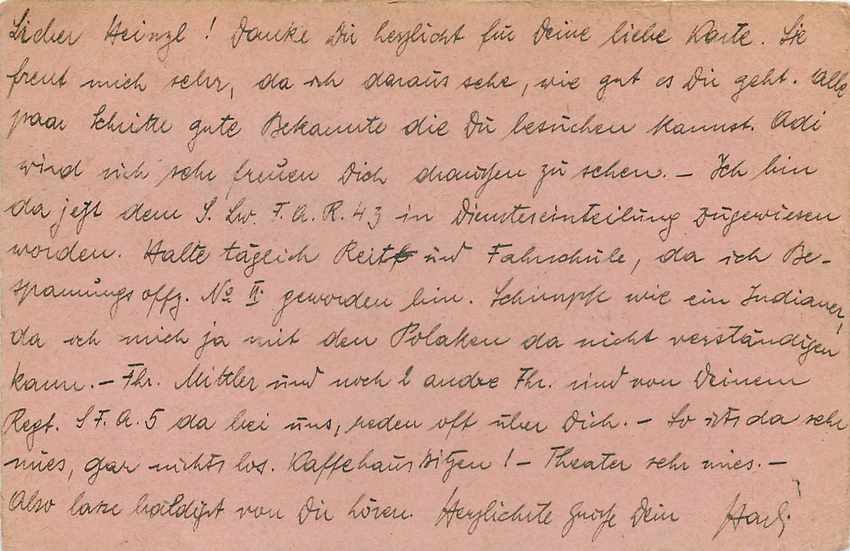 Entier Postal Postal Stationary Feldpost 431 Litomerice — Rückseite