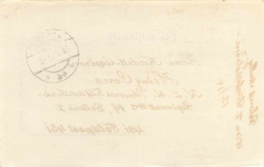 Entier Postal Postal Stationary Feldpost 431 Wien — Rückseite