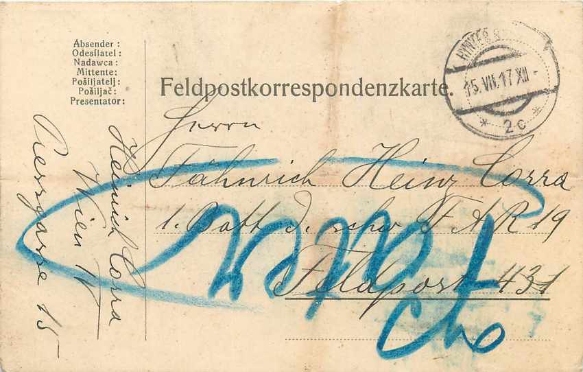 Entier Postal Postal Stationary Feldpost 431 Hinter 