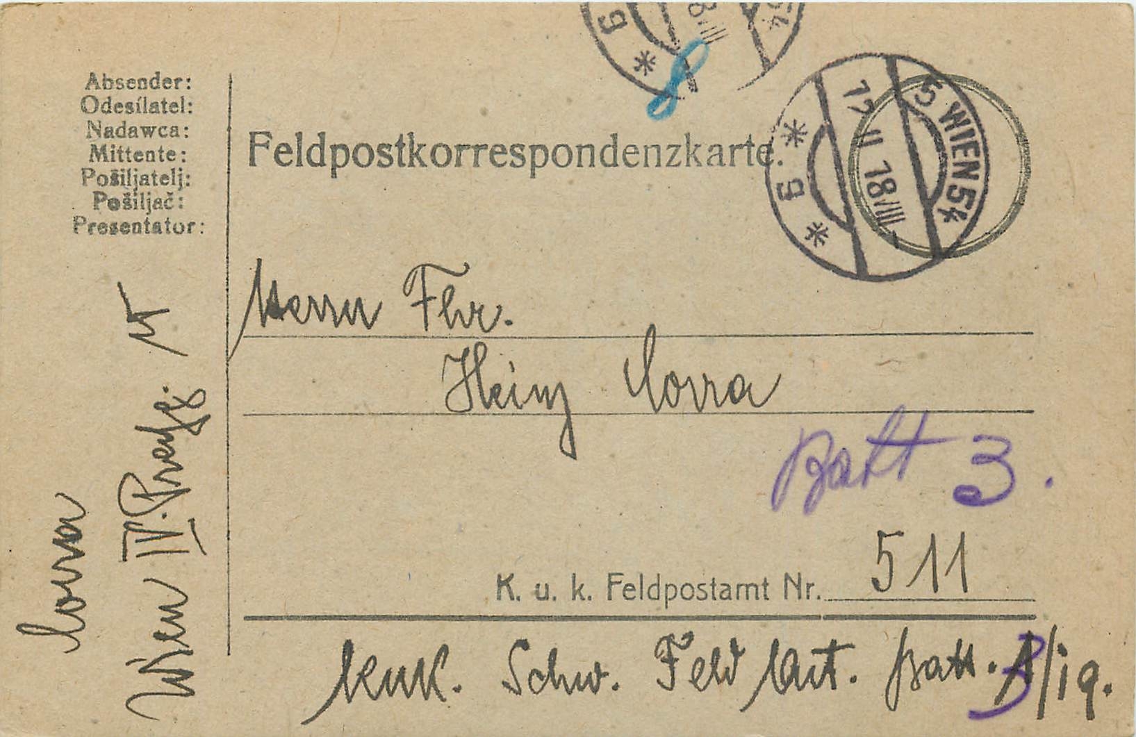 Entier Postal Postal Stationary Feldpost 431 Wien