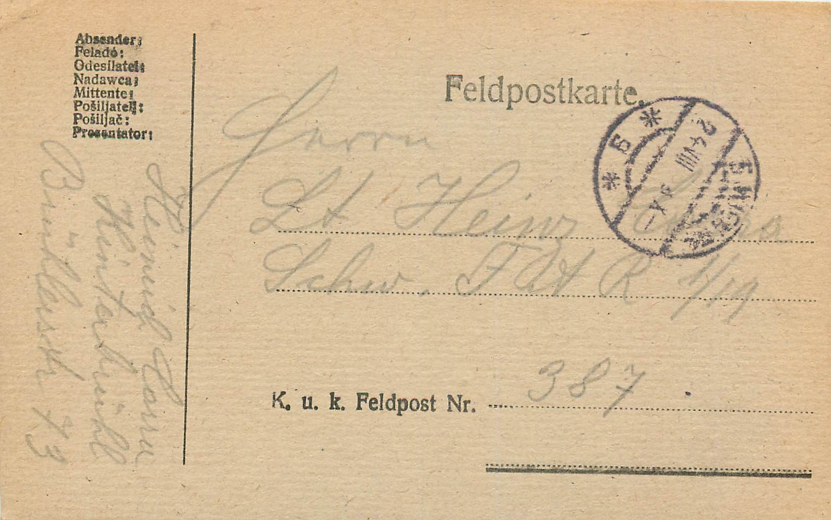 Entier Postal Postal Stationary Feldpost 431 Wien