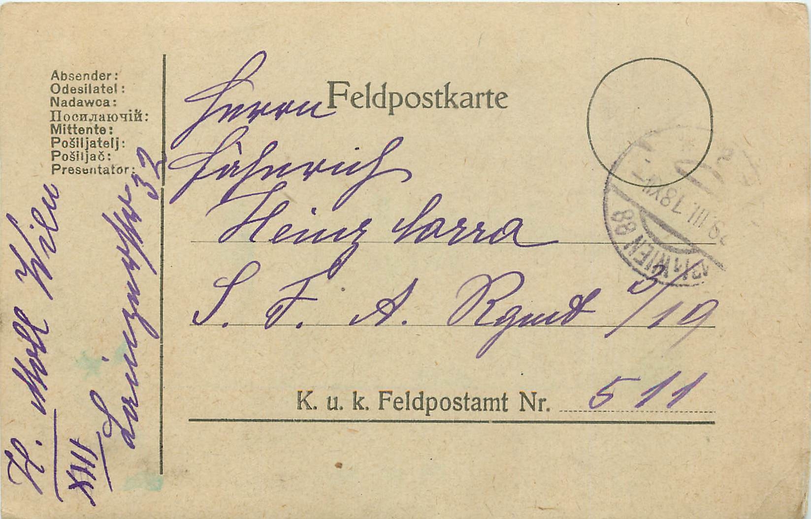 Entier Postal Postal Stationary Feldpost 431 Wien