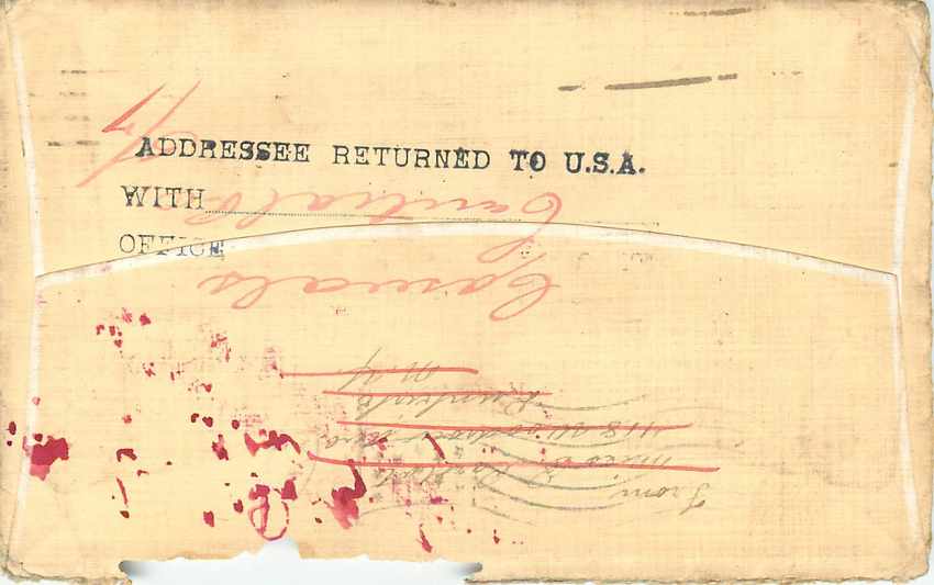 Lettre Cover Militaria 1918 Beaumont — Back