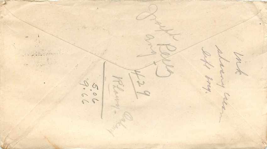 Lettre Cover Militaria 1945 American Postal Service Censored — Back