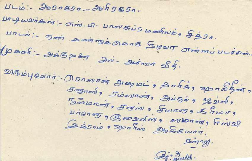 Sri Lanka — Postkarte mit Briefmarken und Stempel von Anuradhapura — Verlag nicht sichtbar — Rückseite