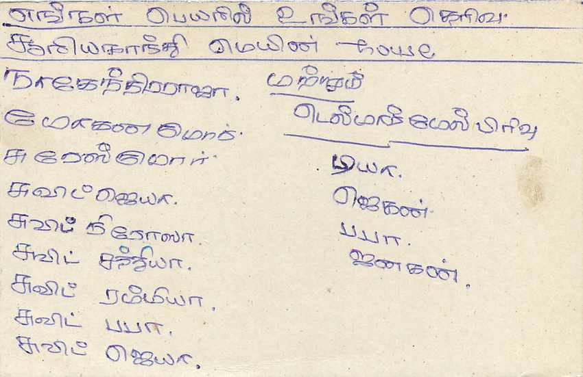 Entier Postal Postal Stationary Sri Lanka Ceylan Lion — Rückseite