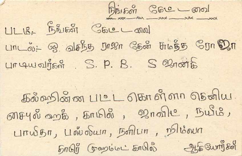 Kandy — Sri Lanka — Post Card — Verso