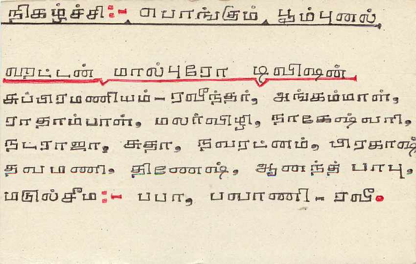 Colombo — Sri Lanka — carte postale avec timbre et texte en tamoul — Rückseite