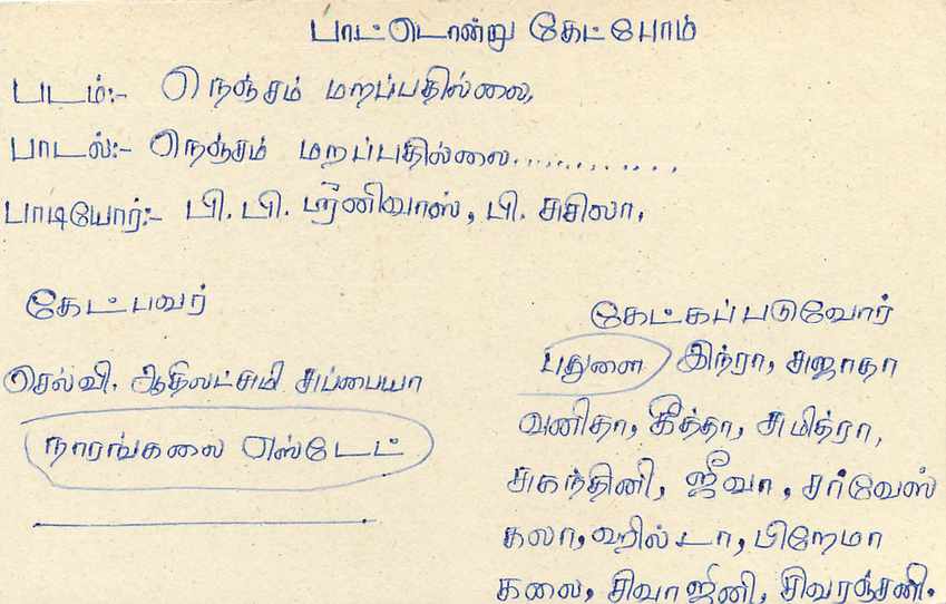 Sri Lanka — carte postale avec timbre de 75 cents et texte en tamoul — éditeur non visible — Rückseite