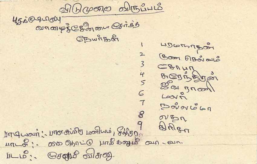 Sri Lanka — Ansichtskarte mit 75-Cent-Stempel — Verlag Sri Lanka Post — Rückseite