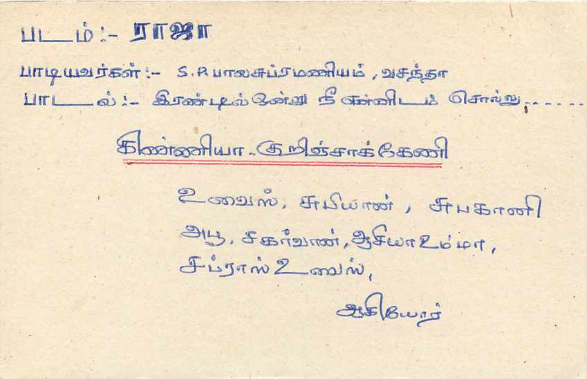 Sri Lanka — Karte mit 75-Cent-Stempel — Verlag Sri Lanka Post — Rückseite