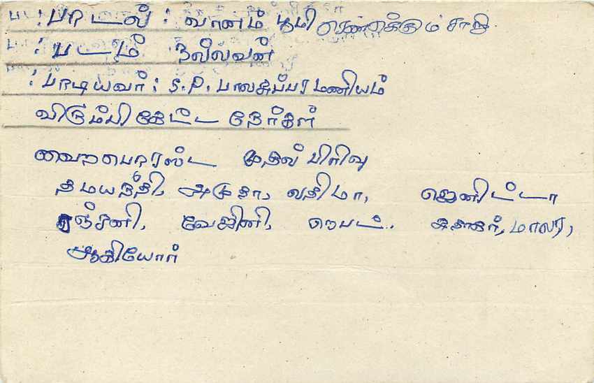 Sri Lanka — carte postale avec timbre de 75 cents — éditeur inconnu — Verso