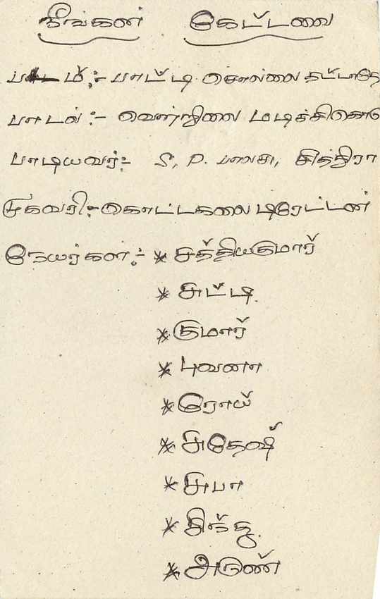 Sri Lanka — carte postale avec timbre et texte en tamoul — Rückseite