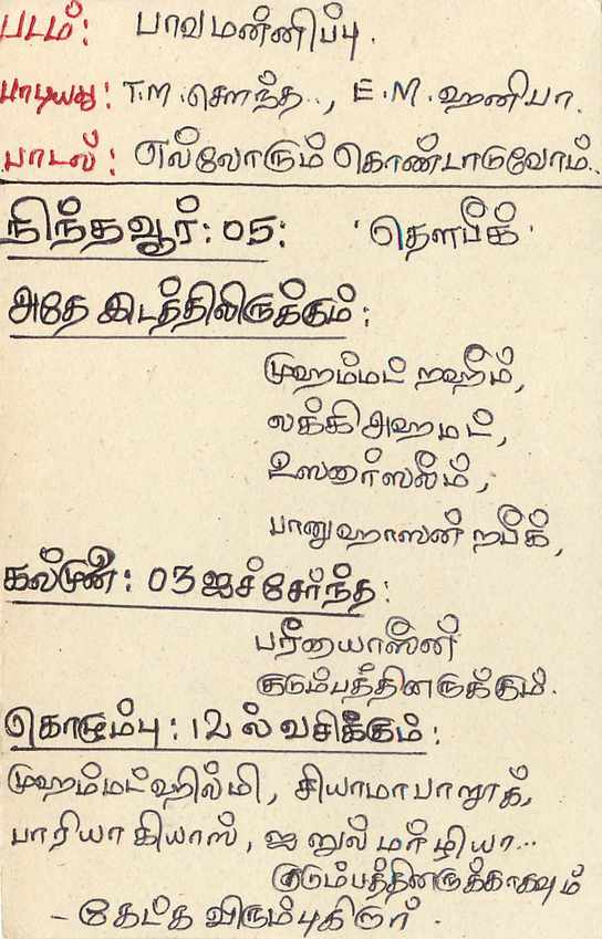 Sri Lanka — Ansichtskarte mit 75-Cent-Stempel — Verlag Sri Lanka Post — Rückseite