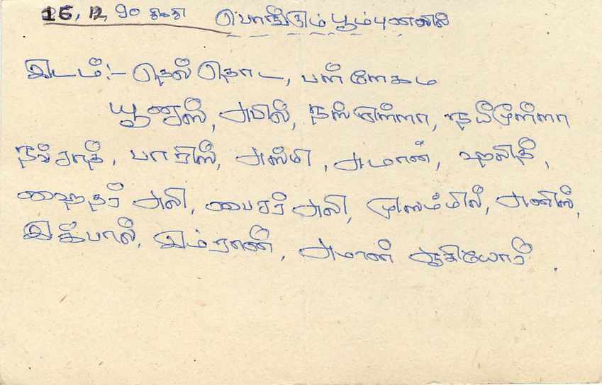 Sri Lanka — Ansichtskarte mit 75-Cent-Stempel — Verlag Sri Lanka Post — Rückseite