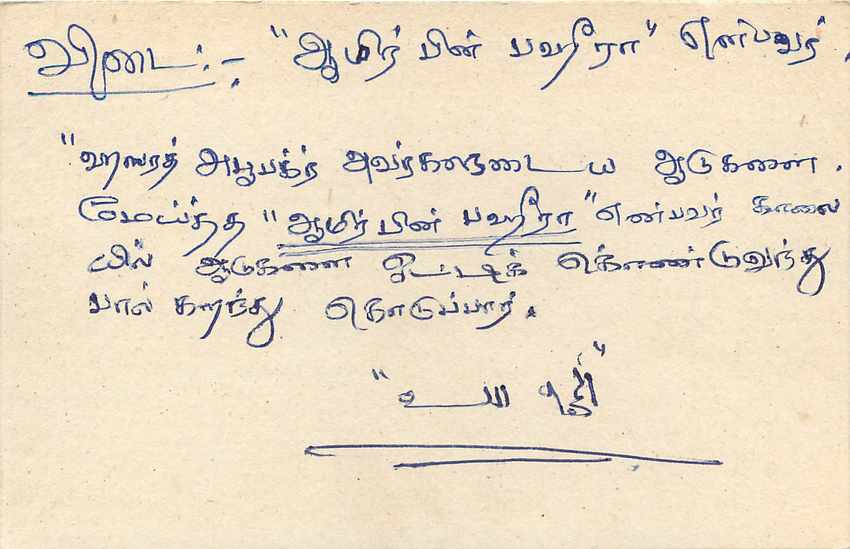 Entier Postal Postal Stationary Sri Lanka Ceylan Lion — Verso