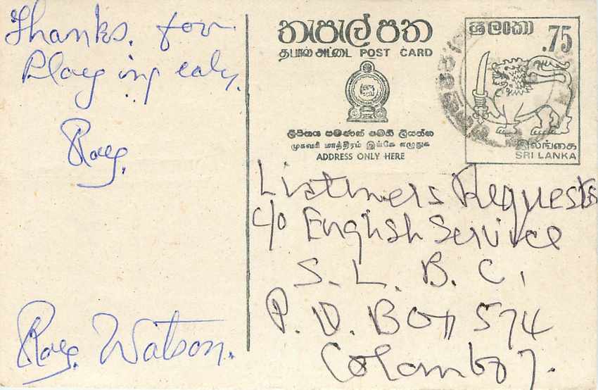 Entier Postal Postal Stationary Sri Lanka Ceylan Lion
