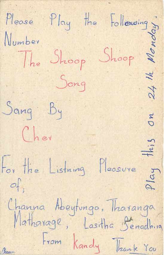 Entier Postal Postal Stationary Sri Lanka Ceylan Lion — Verso