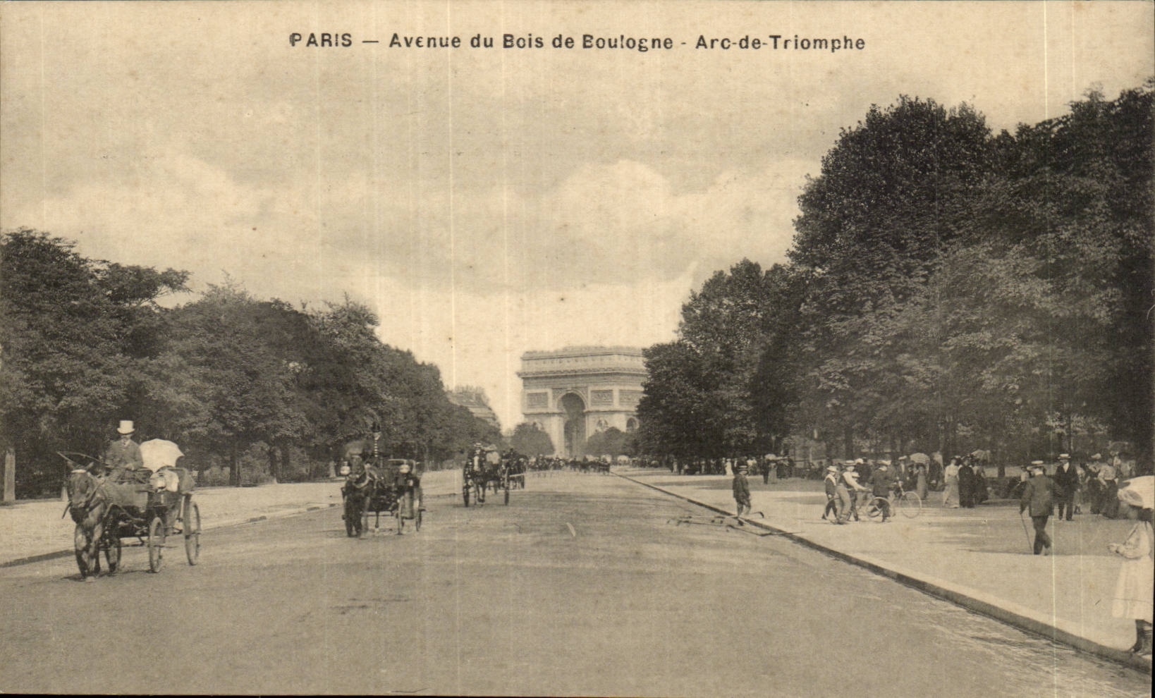 Paris- Avenue du Bois de Boulogne- Arc-de-Triomphe -CPA