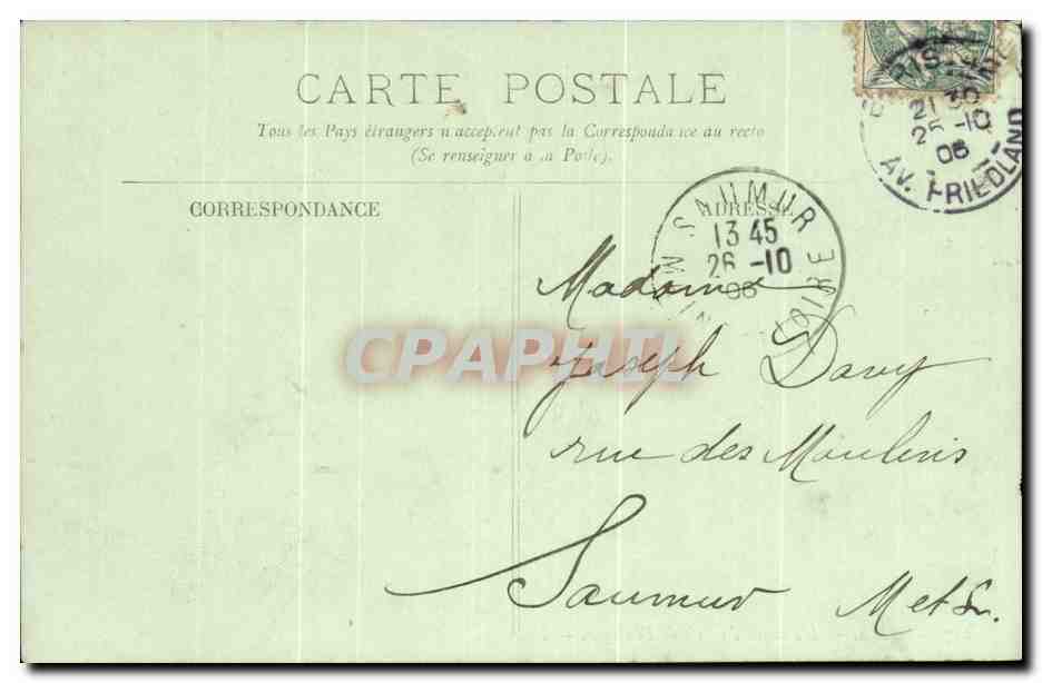 Paris- L'Avenue du Bois de Boulogne -CPA — Verso