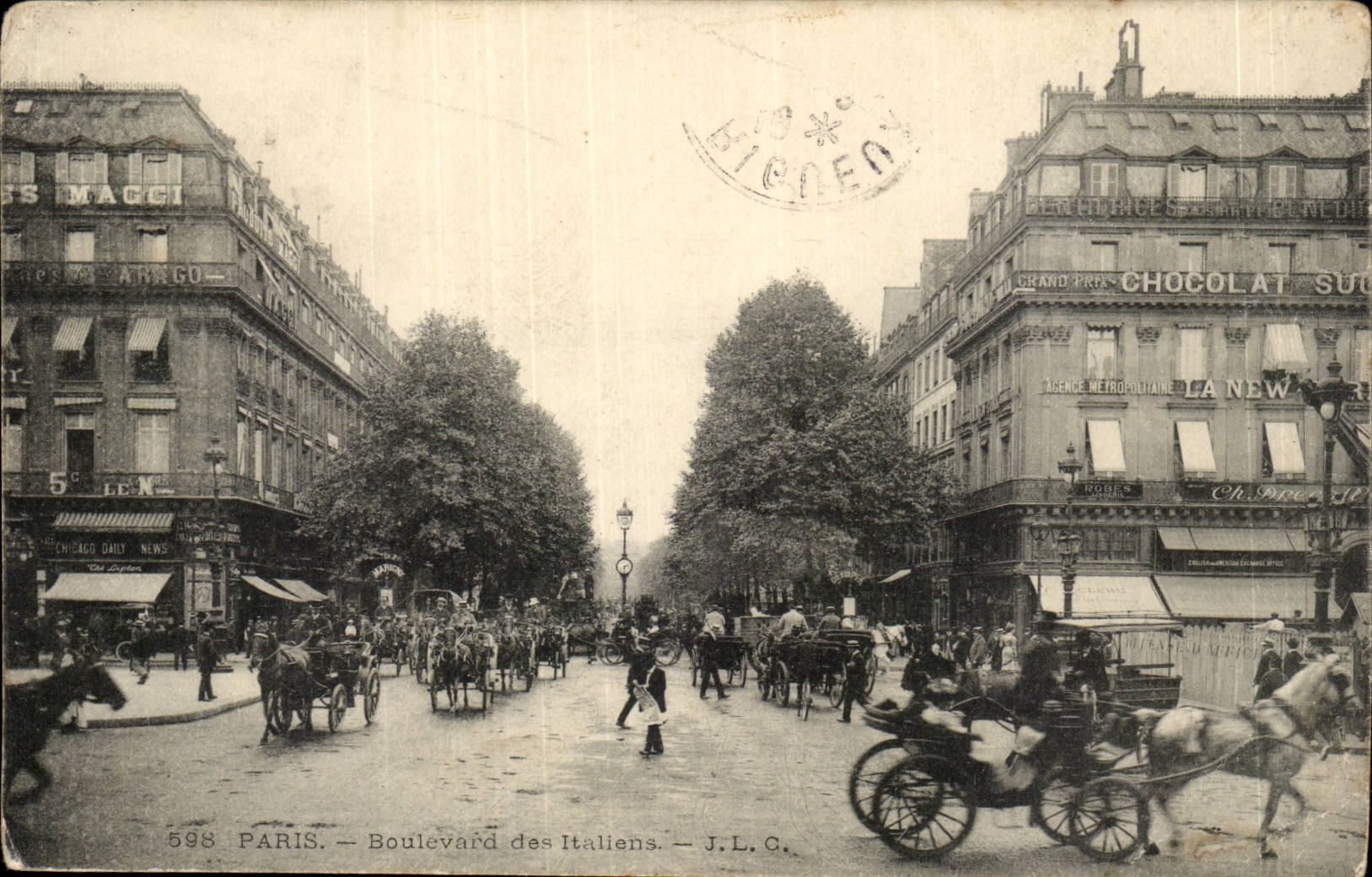 Paris- Boulevard des Italiens -CPA