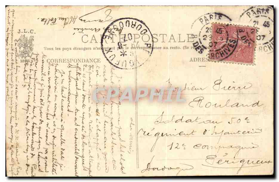 Paris- Boulevard des Italiens -CPA — Rückseite